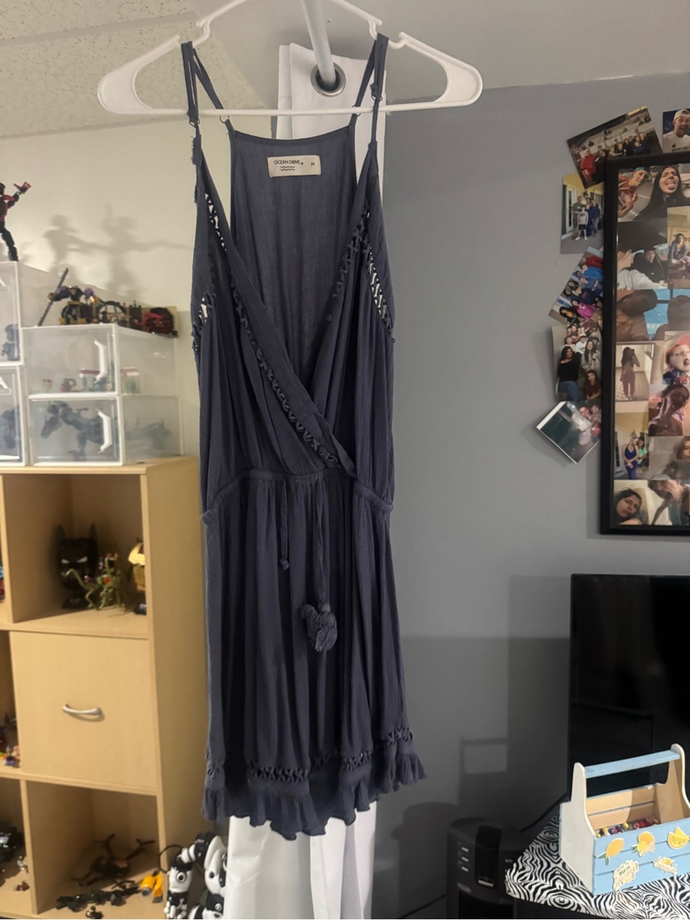 Boho Wrap Sundress - Slate Blue
